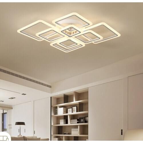 Modern Acrylic LED Ceiling light Overhead Frame Large Deluxe Ceiling lamp Living Room Dining Room Bedroom Study Lighting100-240V