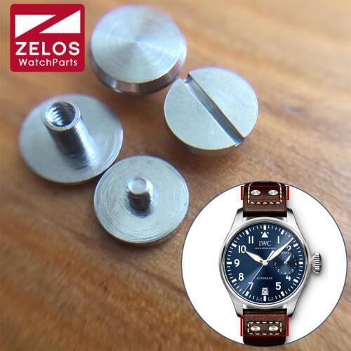 Steel fixed screw for I W C Pilots top gun watch leather band/strap