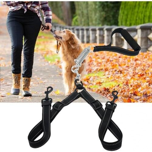 2Pcs/Set Pet Adjustable Double Ends Leash Reflective Dog Traction Pull Rope Walking Dog Leash Dog Supplies