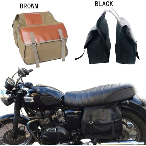 Universal Motorcycle Scooter Luggage Saddle Bag Rear Side Storage Pannier Bag