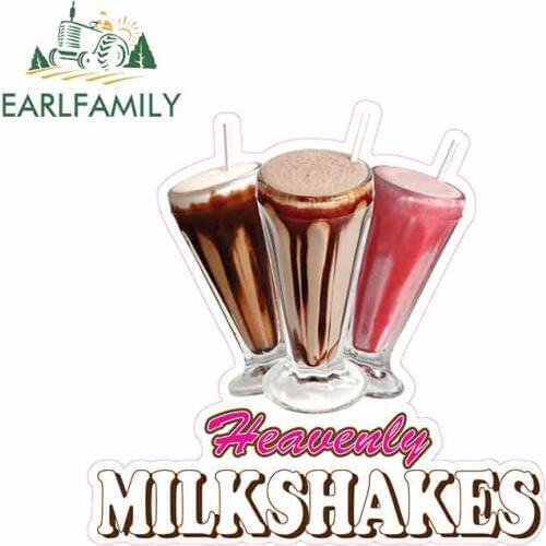 EARLFAMILY 13cm x 12.8cm For Heavenly Milkshakes Humor Stickers DIY Stickers Suitable For SUV Graffiti Sticker Vinyl Material