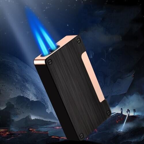 Cigarette Gas Lighters Metal 1300C Jet Two Butane /Torch /Turbo /Lighter Gadgets for Men/ Unusual Lighters Smoking Accessories