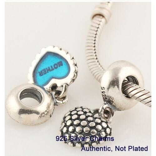 Compatible with Fandola Jewelry 100% 925 Sterling Silver Beads Bracelet DIY Making Authentic Mother and Son Charm For Women CKK