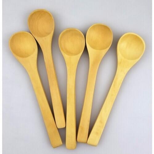 1pcs Natural Style Kitchen Cooking Wooden Wood Soup Spoon for seasoning,honey,Dessert Healthy Wood Spoon Children Tableware