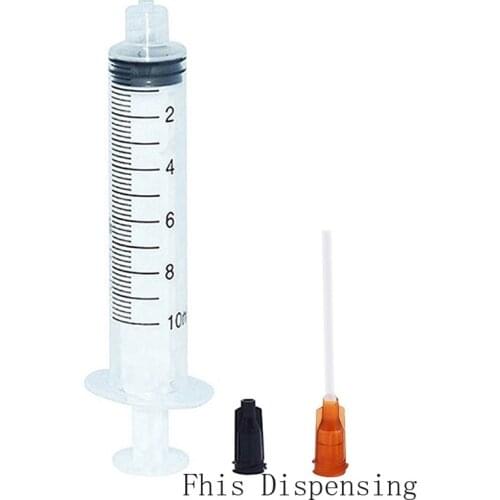 10ml/10cc Syringes 1.5" 15G Blunt Tip Fill Needles and Black Hat Pack of 5