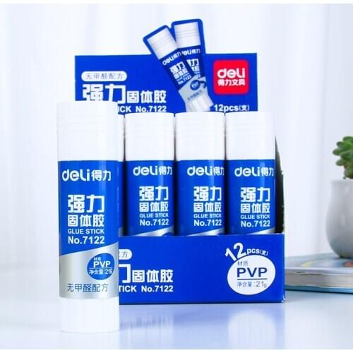 2pcs, deli21g strong solid glue student manual glue stick, high viscosity envelope glue PVP strong glue school office supplies