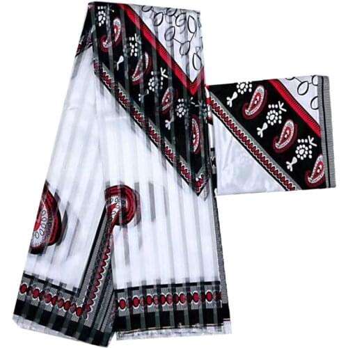 4yards Organza fabric +2yards ribbon material african print fabric soft ribbon silk fabrics for women dress wholesale