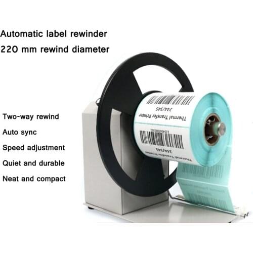 Speed-Adjustable Speed Fully Automatic Synchronous Label Rewinder Barcode Label Paper Self-adhesive Hand-rolling Machine
