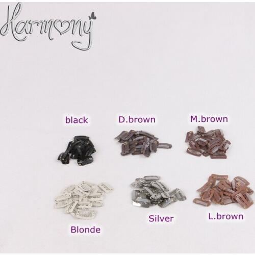 Free shipping!! 1000 pieces/bag 2.3cm 6 teeth U shape and 7 teeth I shape snap hair clips wholesale 6 colors for your choices