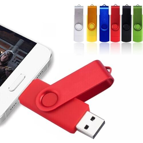 USB 2.0 Flash Drive 8gb 16gb 32gb pendrive 4gb usb drive OTG stick for Android Phone U disk Metal Rotate Memory Stick