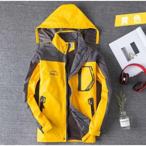 Quality Fleece windproof waterproof warm jacket men and women jacket autumn and winter plus velvet thick large size waterproof