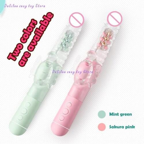 Butterfly Combo Trainerl Vibrator Female Telescopic Masturbator Massage Stick G-spot Stimulation Sex Toys For Woman