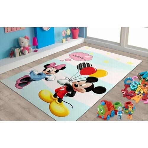 Mickey Mause 2 Patterned Carpet ,Non Slip Floor Carpet,Teens Carpet,Turkish Rug