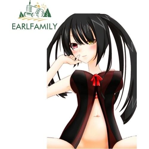 EARLFAMILY 13cm x 8.6cm for DATE A LIVE Creativite Car Stickers Scratch-Proof Sunscreen Decal Motorcycle Camper Car Accessoires