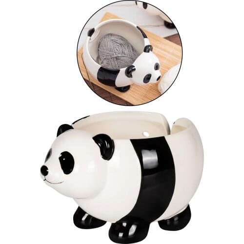 Ceramic Yarn Bowl Cute Knitting Crochet Organizer Storage Crocheting Bowls