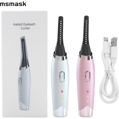 Mini Electric Heated Eyelash Curler Heated Eyelashes Makeup Eye Lashes USB Rechargeable Applicator Long Lasting Beauty Makeup