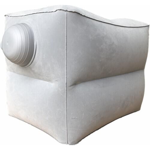 New 2 Layers Travel Pillow Footstool For Airplane Sleeping Inflatable Pillow Flocking Leg Resting Travel Footrests Pads