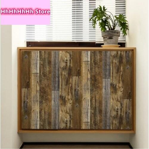 3d Wall Stickers Wood Grain Paper Self-Adhesive Furniture Stickers Living Room Bedroom Walls Home Decoration Wallpapers