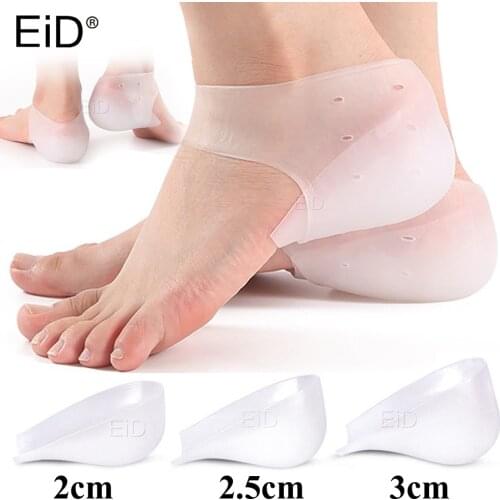 Invisible Height Increase Insole Silicone Socks Arch Support Gel Heel Pads Orthopedic Heel Cushion Soles Foot Massage man women