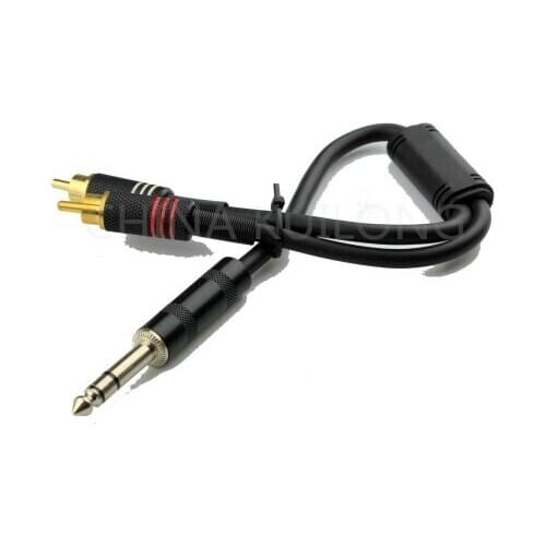 Wholesale 5pcs/lot Brand New 0.18M XLR Merger Y Combiner 1/4" stereo male to 2 RCA audio Cable adapte