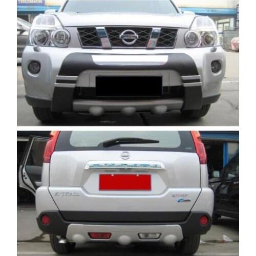 ABS Car Front+ Rear Bumper Protector Cover Guard Skid Plate Fits For Nissan X-Trail XTrail T31 2012 2013