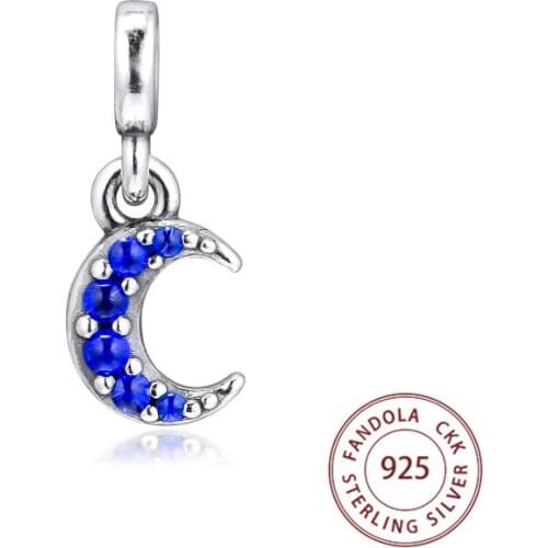 Fits Original Me Bracelet 925 Sterling Silver My Moon Dangle Small Hole Charms Beads for Jewelry Making Kralen Perles