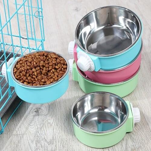Pet bowl hanging design stainless steel dog food bowl pet feeding bowl dog and cat feeding water bowl products pet accessories