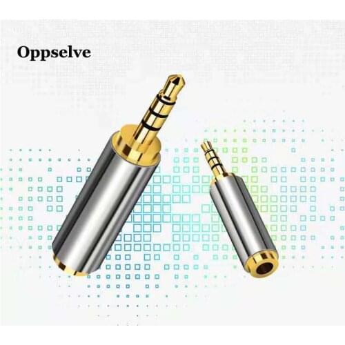 3.5mm Jack Plug 4 Pole Head Phone Earphone Stereo Audio Adapter Converter for Cable 3.5 Male to 2.5 Female Support Microphone