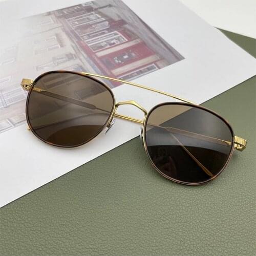 Luxury Original Brand Designers Sunglasses Women HD Lens Round Sun Glasses For Men Titanium Material High Quality