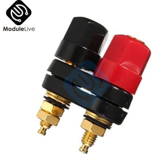 Banana Plug Connecter Gold Plate Connector Terminal Banana Plugs Binding Post in Wire Connectors 4MM Red Black Diy 4 mm