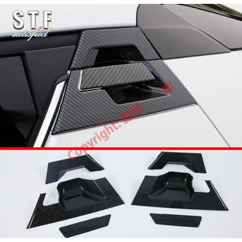 Carbon Fiber Style Car Decoration Rear Door Handle Cover Trim Molding & Door Bowl Trim For Toyota C-HR CHR 2017 2018 2019