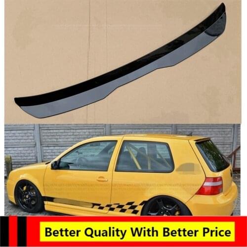 EPFBSQP For 99-06 VW Golf 4 MK4 R32 Hatchback Spoiler ABS Plastic Gloosy Black Car Tail Wing Decoration Rear Roof Lip Spoiler