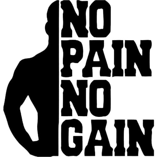 Pain No Gain Fitness Wall Decal Quotes Bedroom Motivation Workout Gym Vinyl Wall Sticker Sport Bodybuilding C8003