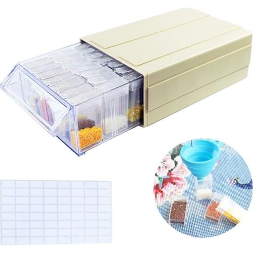 Drawer Type Diamond Painting Tool Storage Box 5D DIY Diamond Painting Drill Box Removable Assembly Rhinestone Crystal Bead Orga