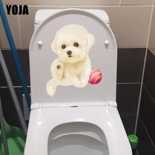 YOJA 16.6×21.7CM Hiromi In Play Kids Room Wall Stickers Lovely Cartoon WC Tolilet Decoration T1-2374