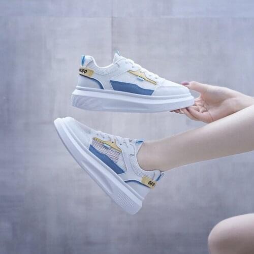 Thick-Soled White Shoes Womens Tide 2021 Spring New Korean Casual Sports Female Student Running Shoes