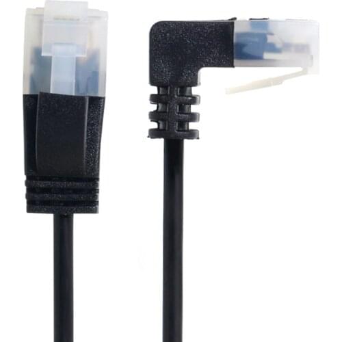 Zihan Ultra Slim Cat6 Ethernet Cable RJ45 UTP Network Cable Patch Cord 90 Degree Cat6a Lan Cables for Laptop Router TV BOX