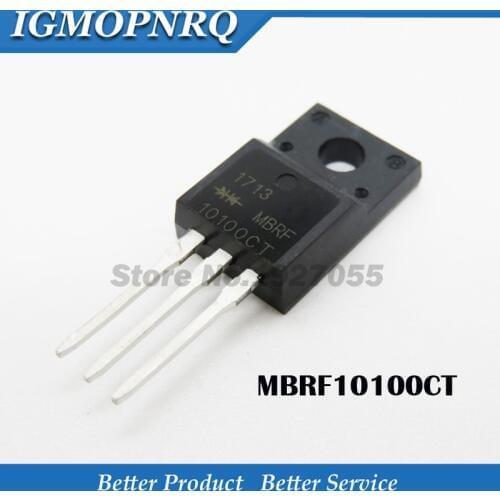 10PCS MBRF10100CT TO-220F 10100 MBRF10100 TO220 Schottky diode 10A 100V