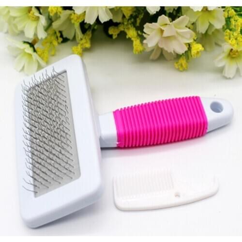 100piece/lot Pet comb candy color non-slip handle dog hair removal brush cat and dog cleaning beauty brush