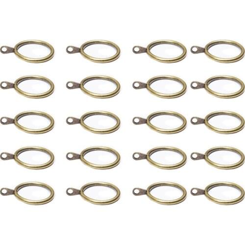 20 x Iron Curtain Ring And Rod Suspension Ring, Inner Diameter 32Mm (Bronze)