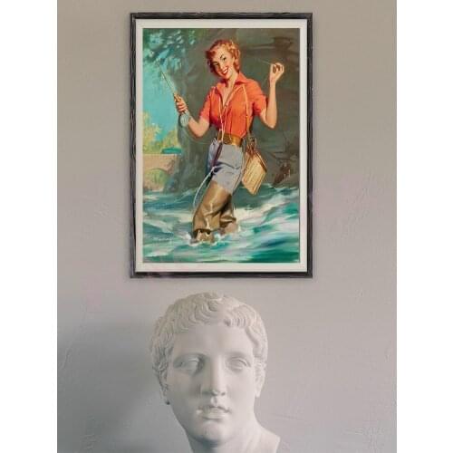 205 Vintage Beautiful Pin-up Girl Classic Picture Custom Silk Poster Home Deco Wall Art Christmas Gift