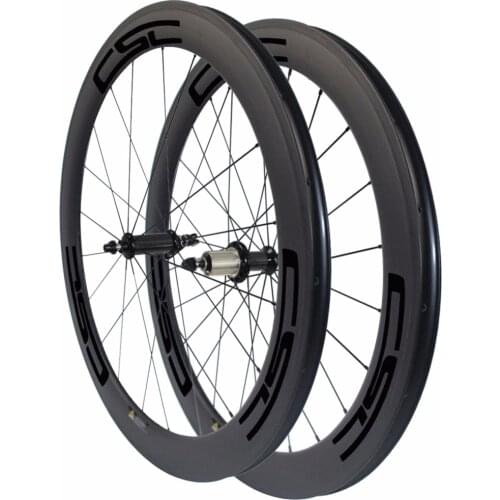 700C full carbon wheels Powerway R36 Ceramic Bearing hub wide 25mm deep 60mm Tubular CSC Road bike Mac aero CN 424 spoke sapim