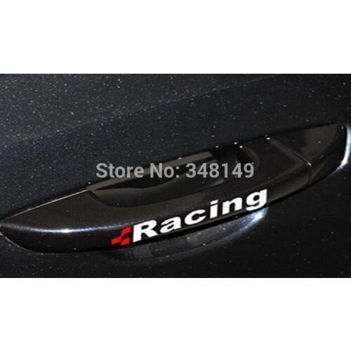 Aliauto 4 x racing Car Door Handle Stickers and decals Window Shield For VW Volkswagen skoda Golf 4 5 6 7 Polo Sagitar Tiguan