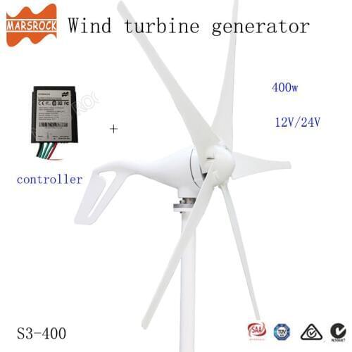 Free Shipping from Russia UK, 400W 12V 24V Wind Turbine generator small windmill with 0-600W charge controller, high-performance