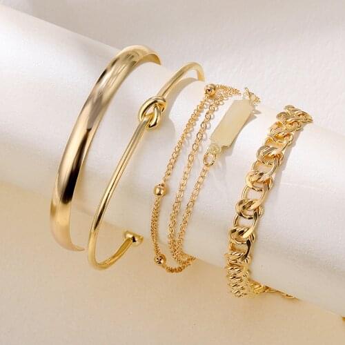 FNIO Men Chain Bracelet Curb Cuban Link Chain Bangle for Male Women Hiphop Trendy Wrist Jewelry Gift