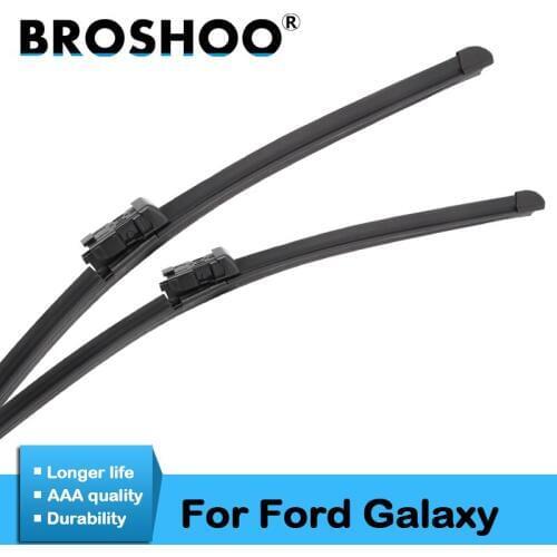 BROSHOO Car Windshield Wiper Blade Rubber For Ford Galaxy MK2 MK3 MK4 From 2001 To 2018 Fit Side Pin/Push Button/Pinch Tab Arms