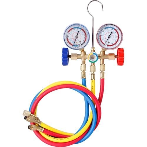 CARBOLE new Refrigeration Air Conditioning AC Diagnostic Manifold Gauge Tool Set sn R12 R22 R134A R502 HVAC A/C