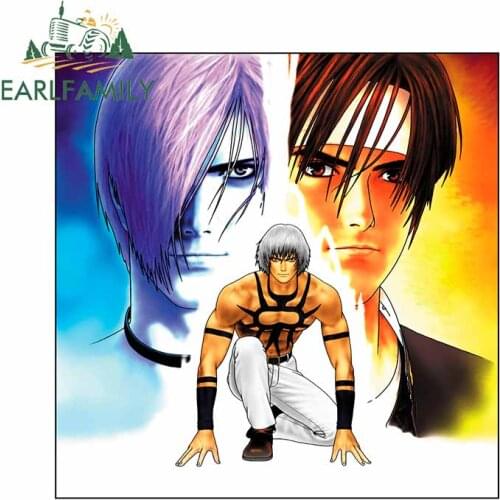 EARLFAMILY 13cm x 12.9cm for Orochi Kyo Kusanagi Cartoon Decal VAN Surfboard Car Sticker Windshield Occlusion Scratch Decoration