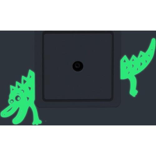 Creative Fluorescent Cartoon crocodile Switch Stickers Glow Dark Luminous Paste Ceiling Living Room Bedroom Home Decoration