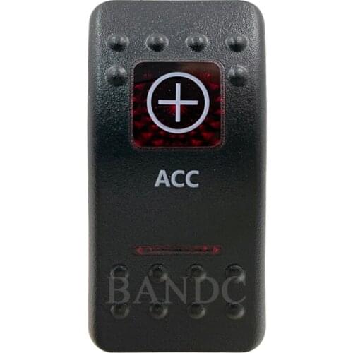 Cover Cap Only！ACC Rocker Switch Cover Cap Red Window Labeled for Car Boat Truck Carling ARB Control Cap Accessories